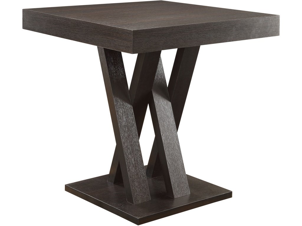 Freda Square 36-Inch Counter Height Dining Table Cappuccino