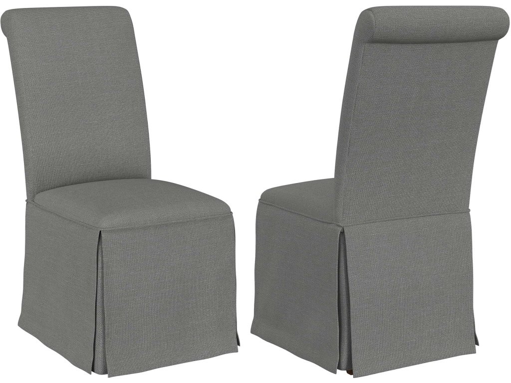 Shawna Upholstered Skirted Dining Chair Gray (Set Of 2)