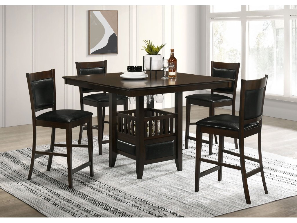 Jaden Square 47-Inch Counter Height Dining Table Espresso