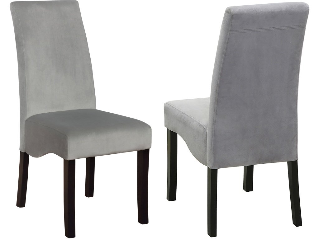 Stanton Velvet Upholstered Dining Side Chair Grey (Set Of 2)