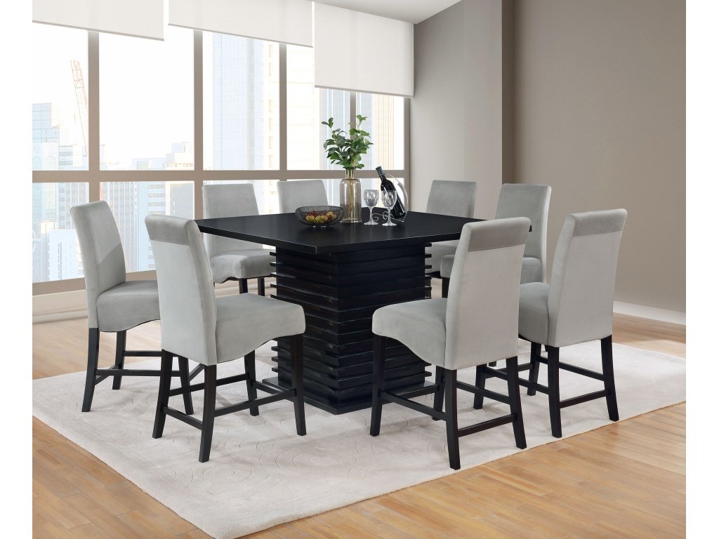 Stanton 5-Piece Square Counter Height Dining Table Set Grey