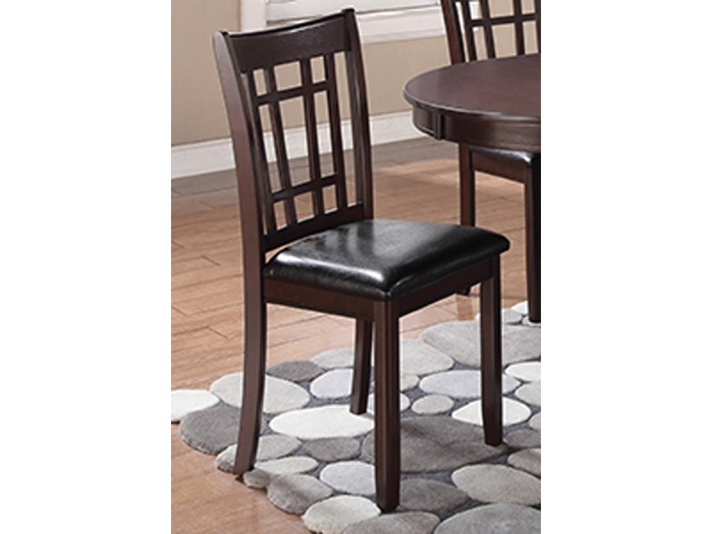 Lavon Padded Dining Side Chairs Espresso And Black (Set Of 2)