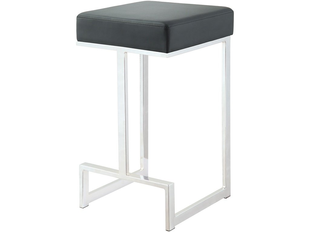 Gervase Square Counter Height Stool Black And Chrome