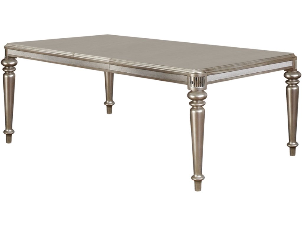 Bling Game 86-Inch Extension Dining Table Metallic Platinum