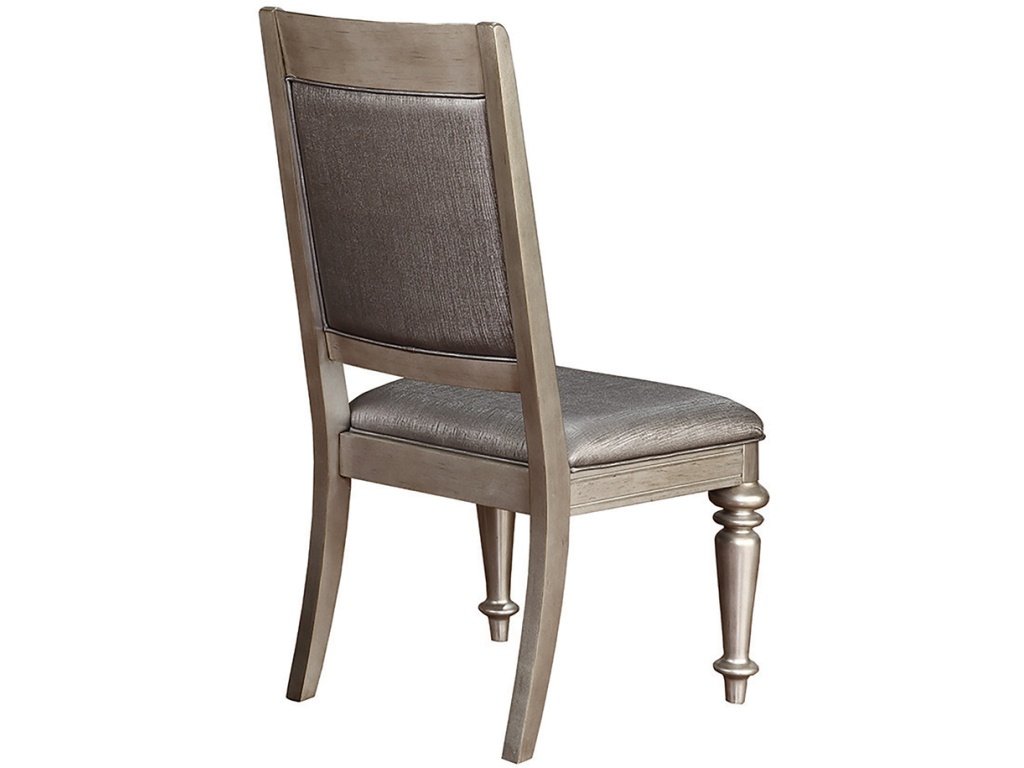 Bling Game Dining Side Chair Metallic Platinum (Set Of 2)