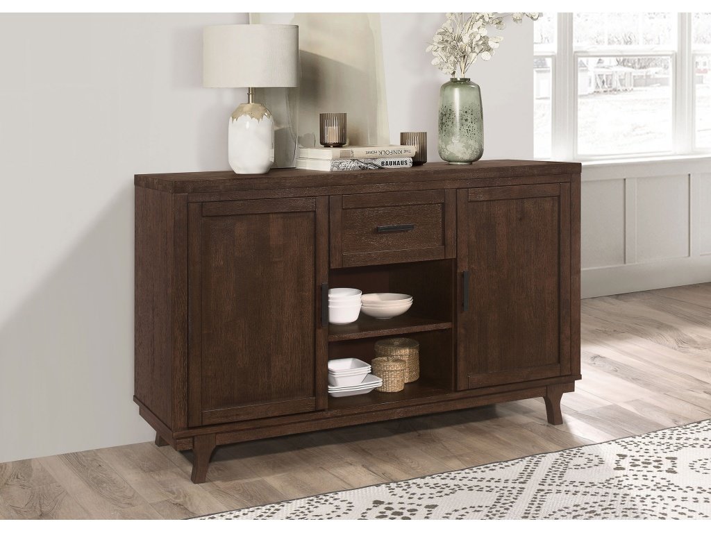 Reynolds 2-Door Dining Sideboard Server Brown Oak