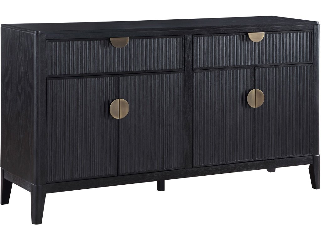 Brookmead 2-Drawer Sideboard Buffet With Storage Cabinet Black