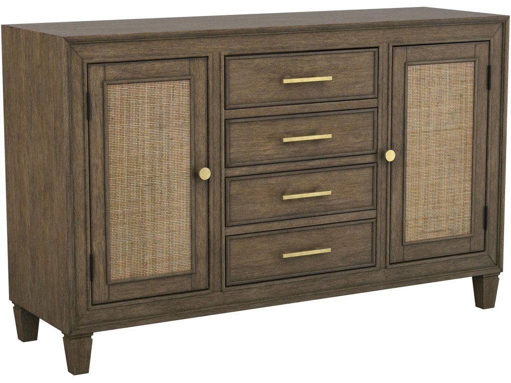 Matisse 4-Drawer Sideboard Buffet Cabinet Light Brown