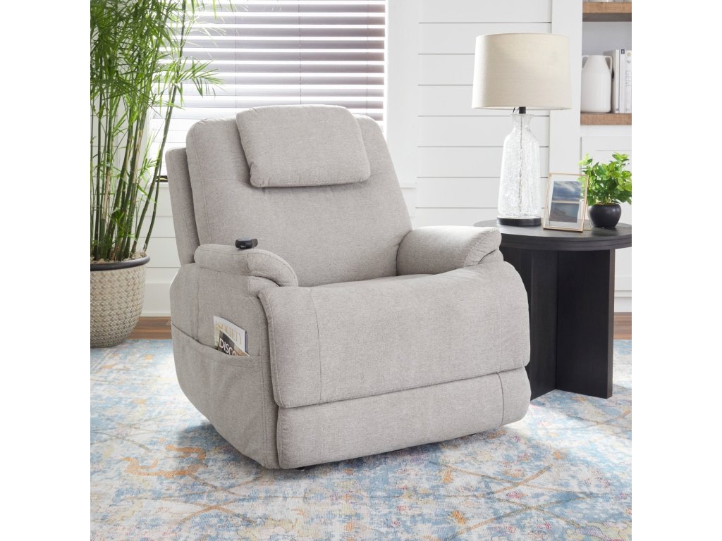 Zecliner Model 2 Petite Dove Fabric Power Sleep Chair