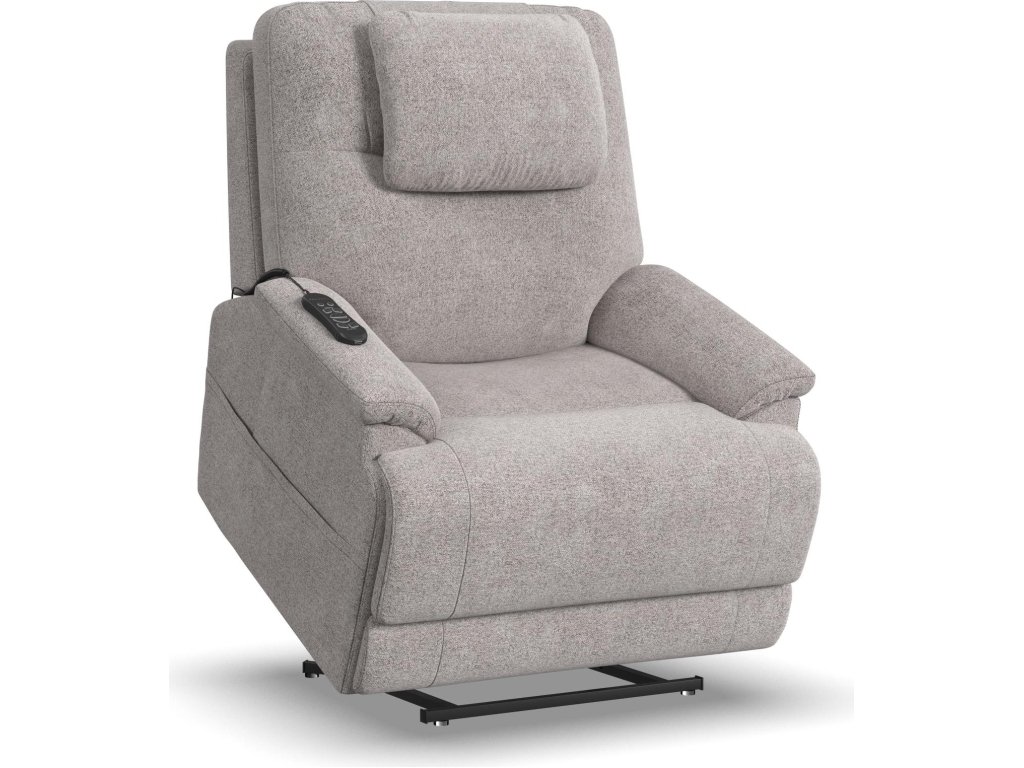 Zecliner Model 2 Petite Dove Fabric Power Lift Recliner with Power Headrest & Lumbar