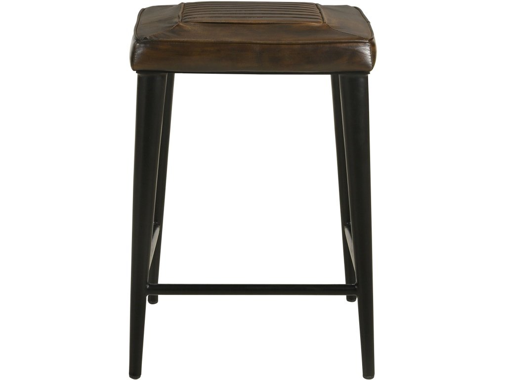 Alvaro Leather Upholstered Counter Stool Brown (Set Of 2)