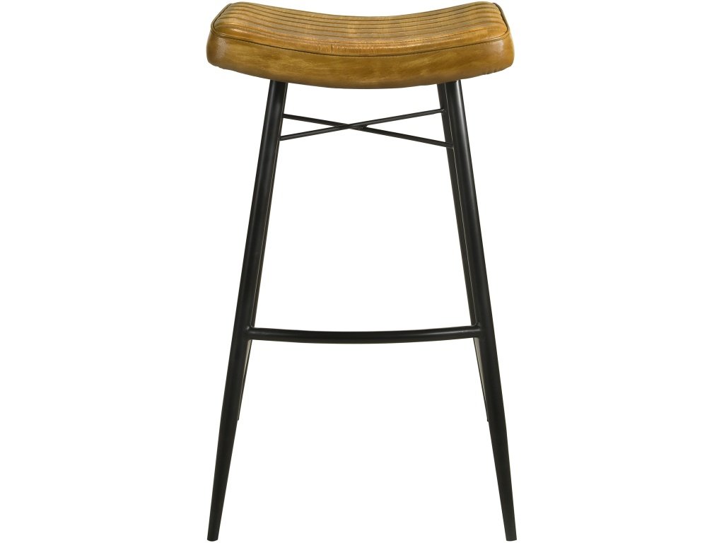 Bayu Leather Upholstered Bar Stool Antique Camel (Set Of 2)