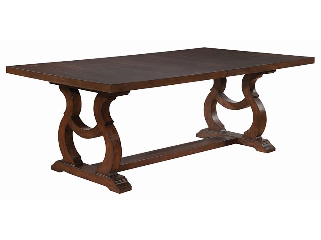 Brockway 104-Inch Extension Leaf Dining Table Antique Java