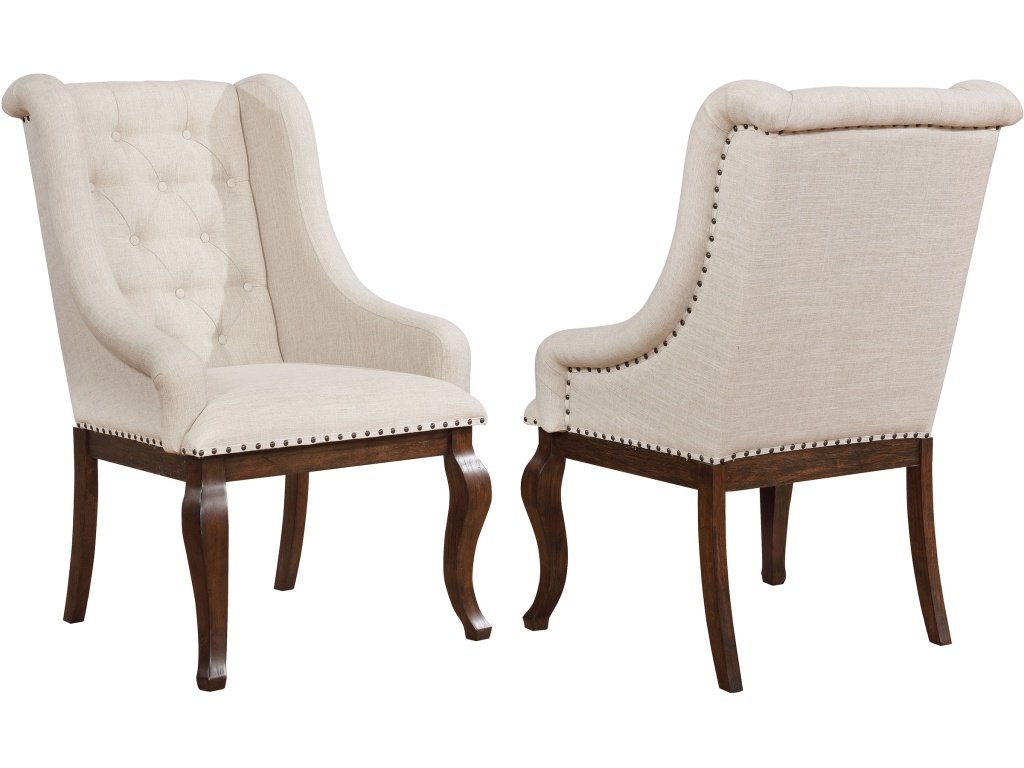 Brockway Upholstered Arm Chair Barley Java (Set Of 2)