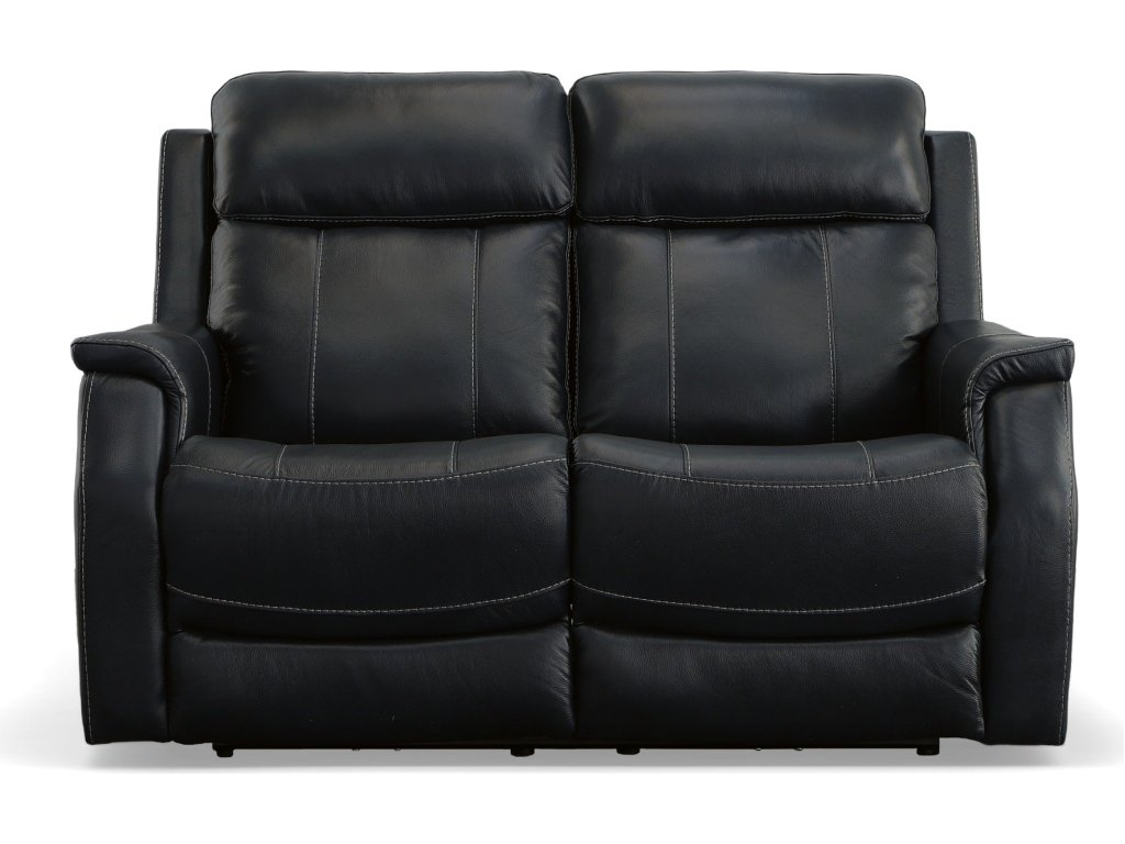 Easton Ocean Leather Power Reclining Loveseat with Power Headrests & Lumbar