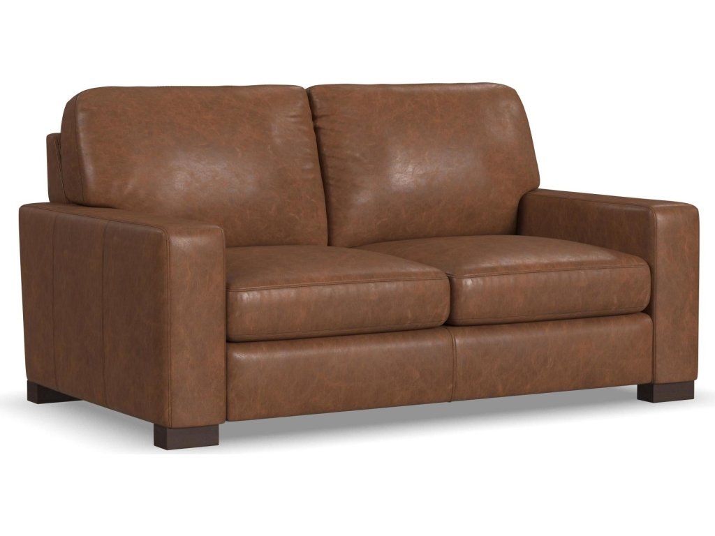 Endurance Chestnut Leather Loveseat