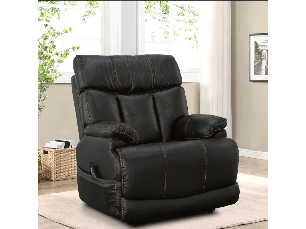 Clive Peppercorn Fabric Power Lift Recliner with Power Headrest & Lumbar