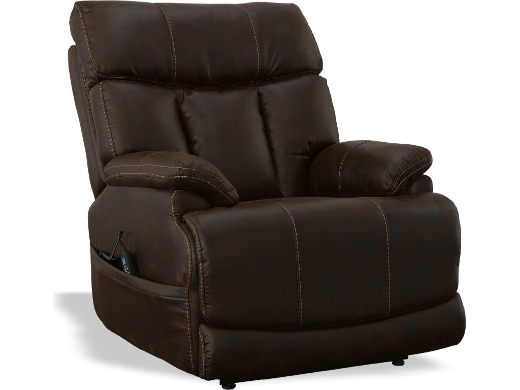 Clive Clove Fabric Power Lift Recliner with Power Headrest & Lumbar