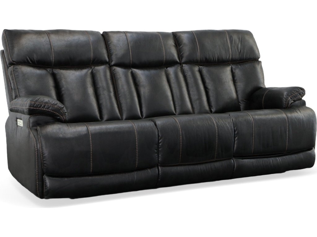 Clive Peppercorn Fabric Power Reclining Sofa with Power Headrests & Lumbar