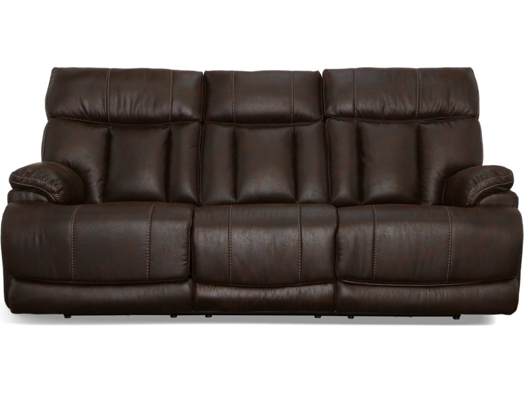 Clive Clove Fabric Power Reclining Sofa with Power Headrests & Lumbar