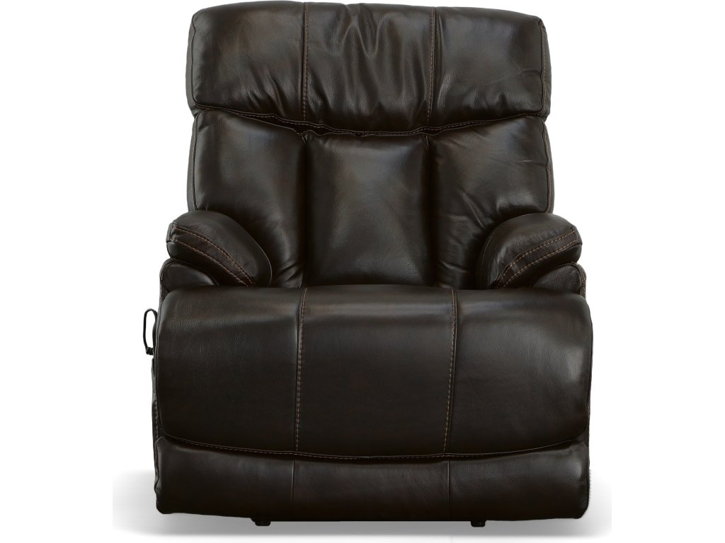 Clive Bison Leather Power Recliner with Power Headrest & Lumbar