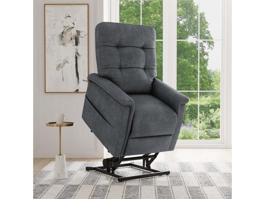 Diana Slate Fabric Power Lift Recliner