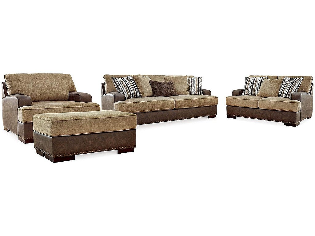 Alesbury Sofa, Loveseat, Oversized Chair and Ottoman