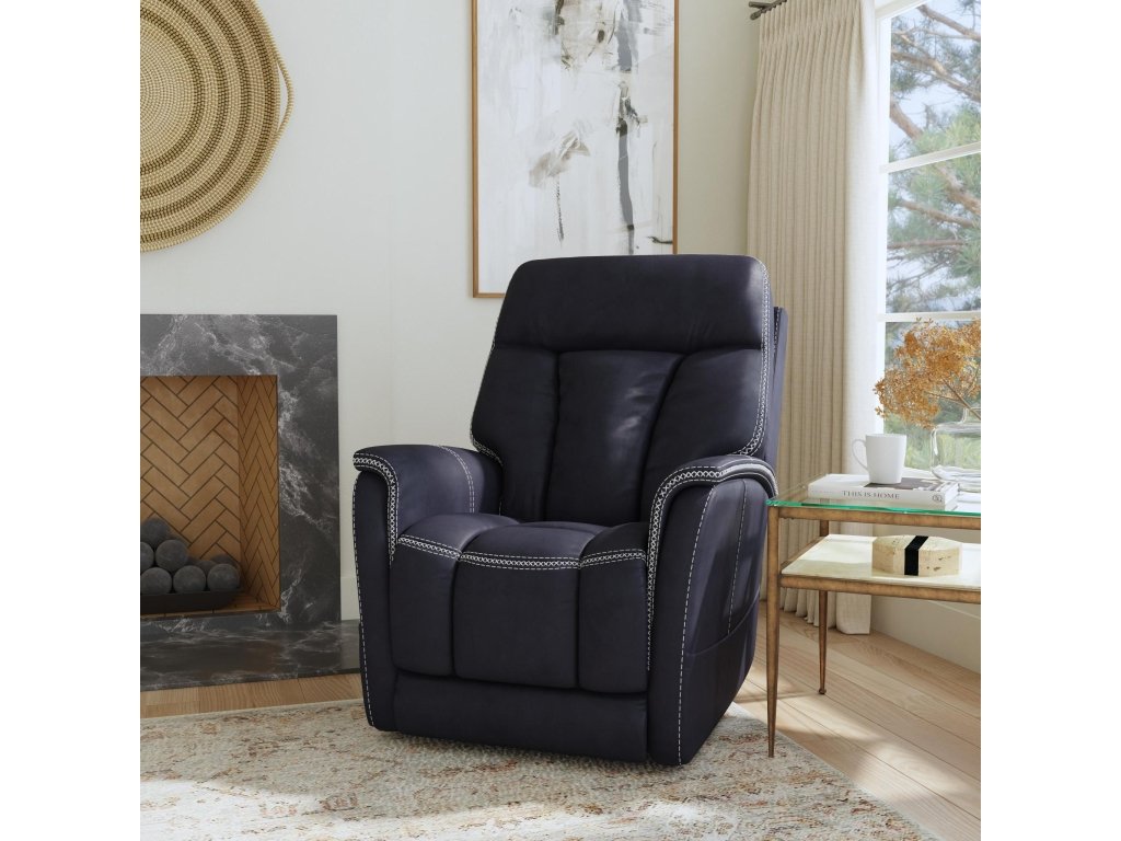 Atlas Ocean Fabric Power Lift Recliner with Power Headrest & Lumbar