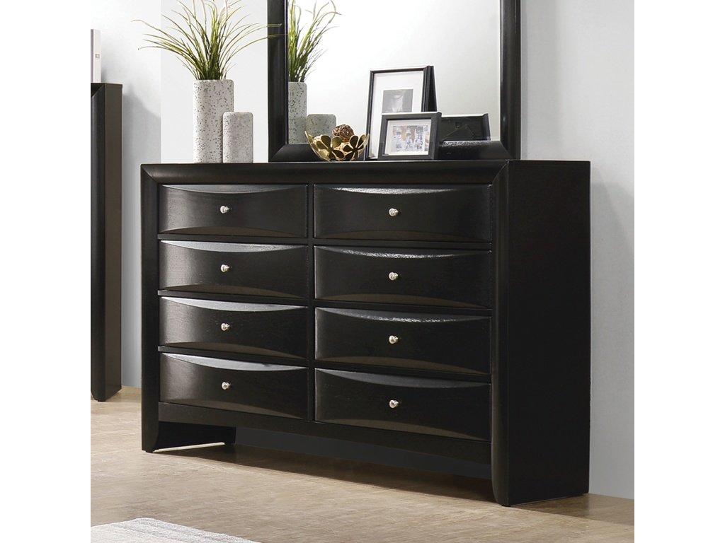 Briana 8-Drawer Dresser Black