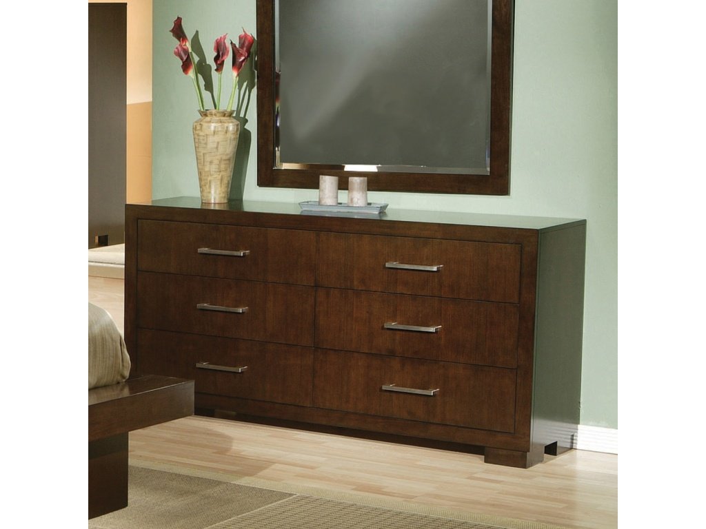 Jessica 6-Drawer Dresser Cappuccino