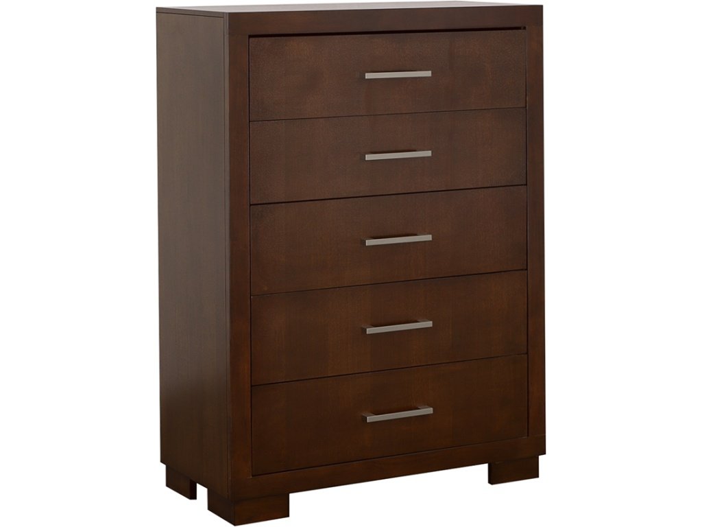 Jessica 5-Drawer Bedroom Chest Cappuccino