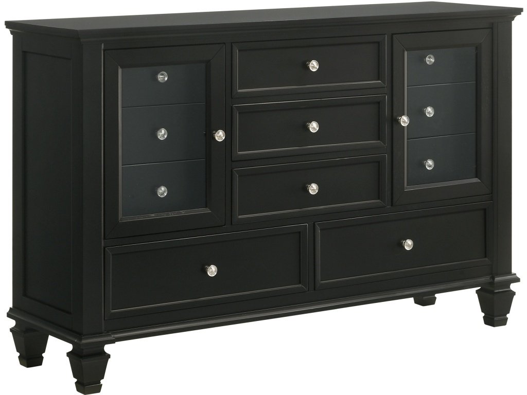 Sandy Beach 11-Drawer Dresser Black