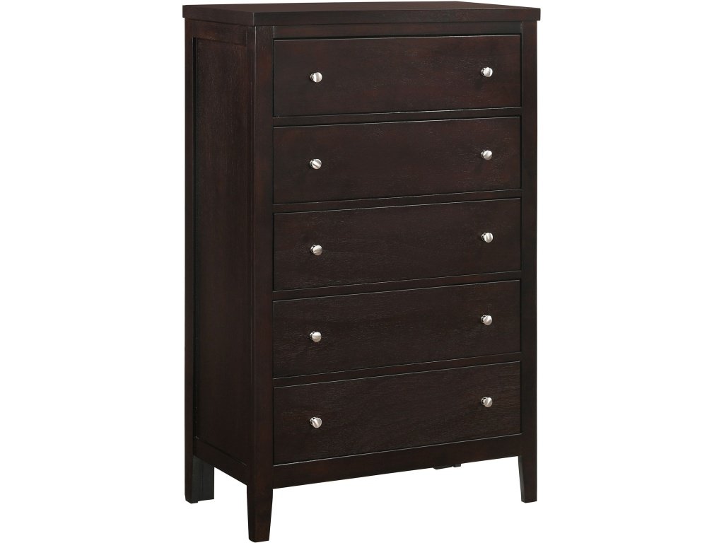 Carlton 5-Drawer Rectangular Chest Cappuccino