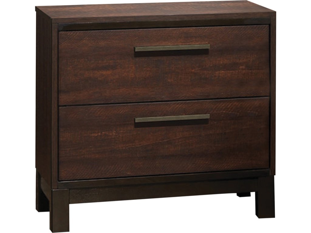 Edmonton 2-Drawer Nightstand Rustic Tobacco