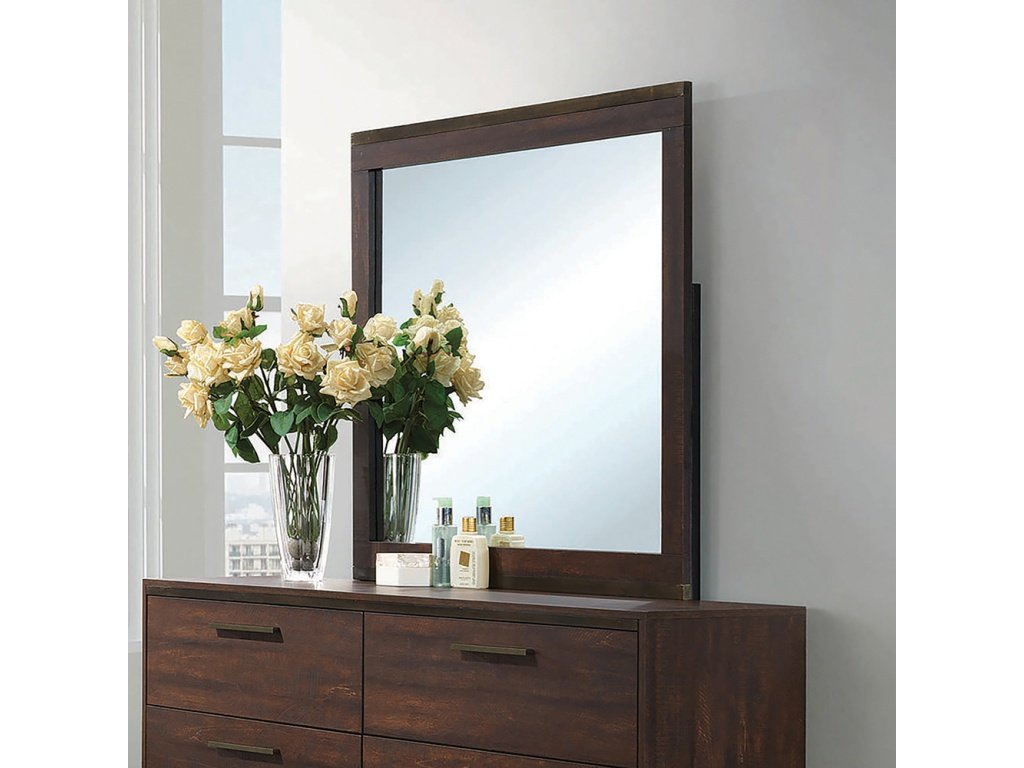 Edmonton Dresser Mirror Rustic Tobacco