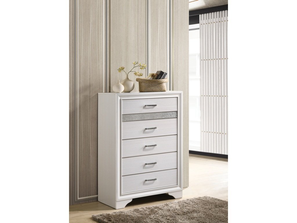 Miranda 5-Drawer Bedroom Chest White