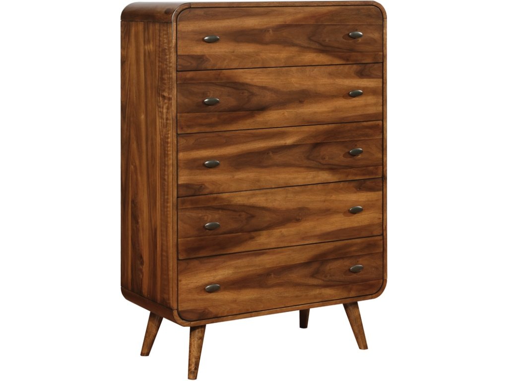 Robyn 5-Drawer Bedroom Chest Dark Walnut