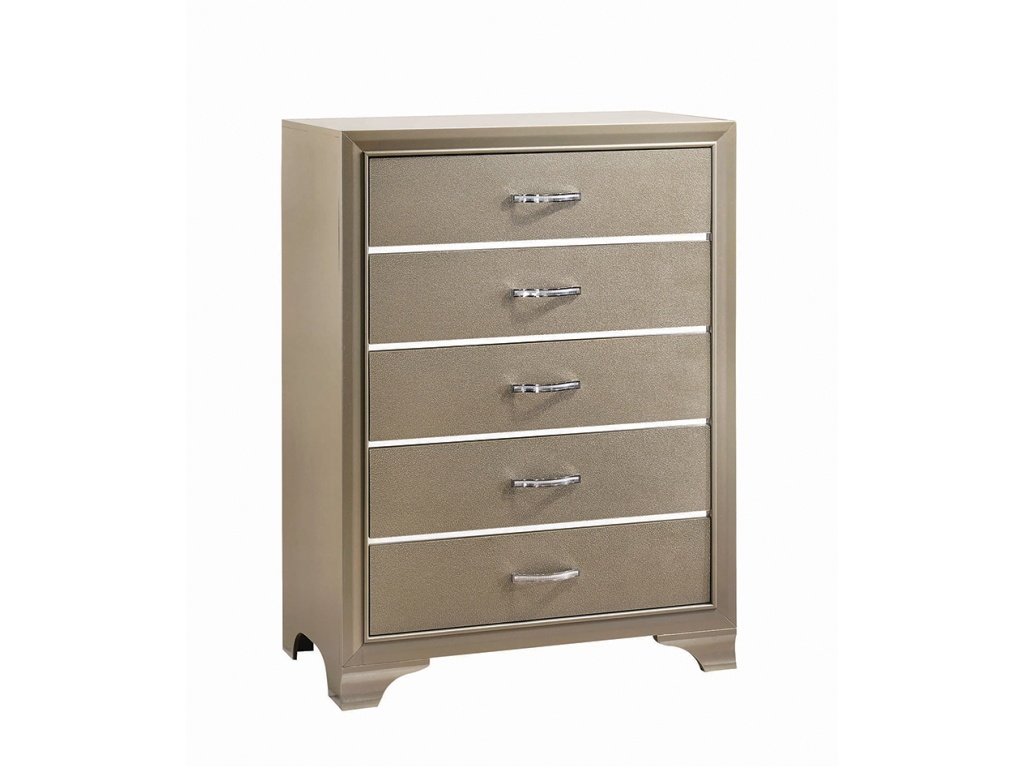 Beaumont 5-Drawer Bedroom Chest Champagne