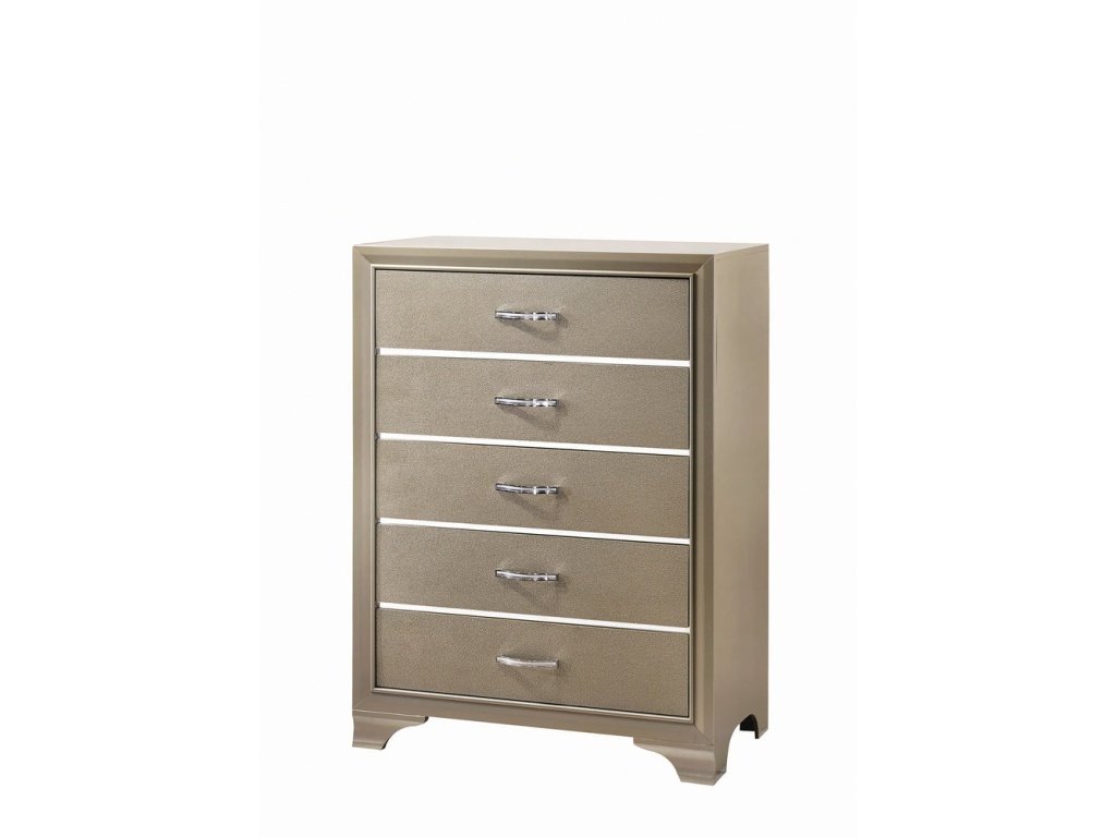 Beaumont 5-Drawer Bedroom Chest Champagne