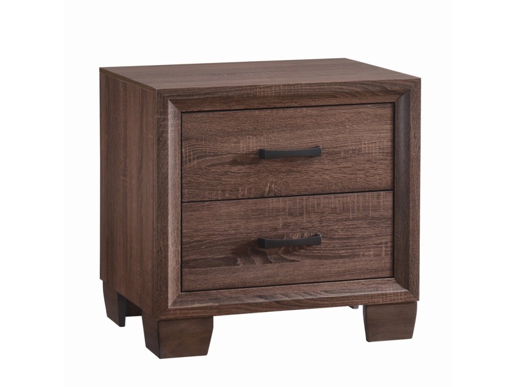 Brandon 2-Drawer Nightstand Medium Warm Brown