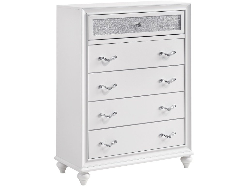 Barzini 5-Drawer Chest White