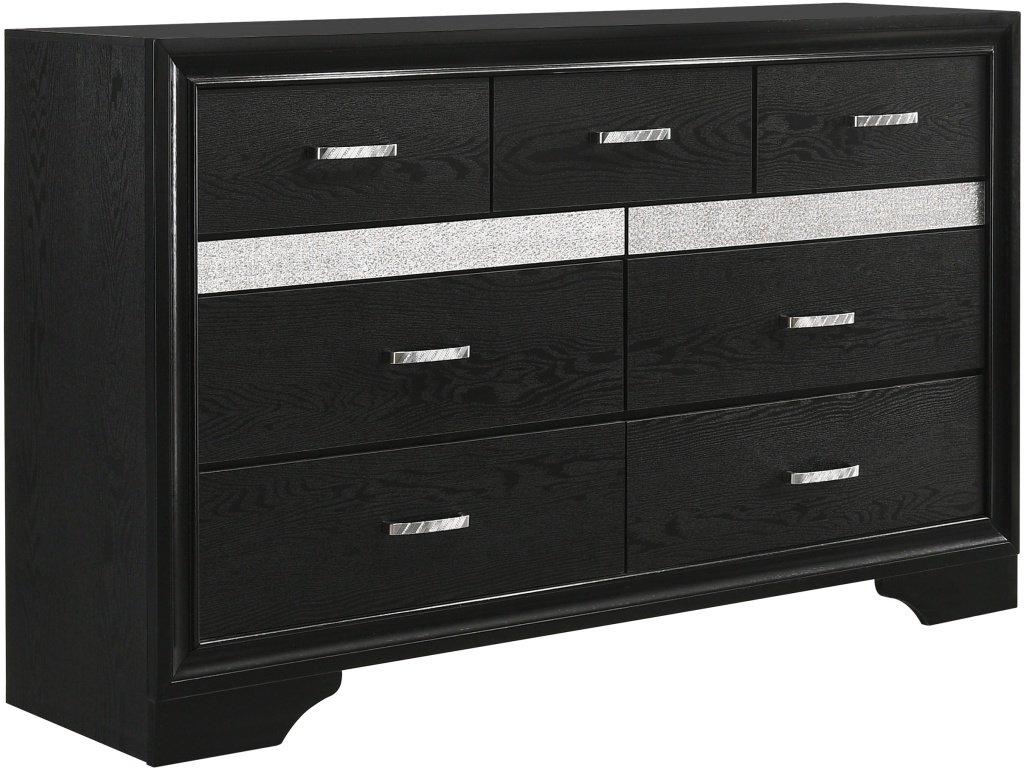 Miranda 7-Drawer Dresser Black