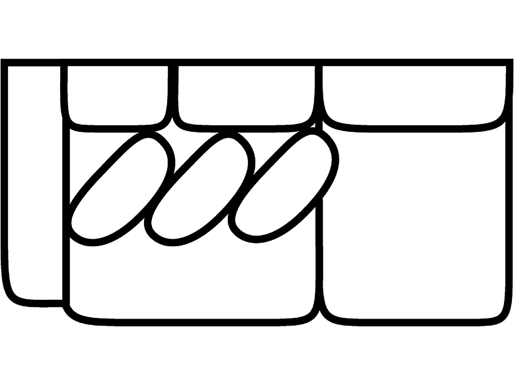 LSF 1 Arm Sofa (3 over 2)