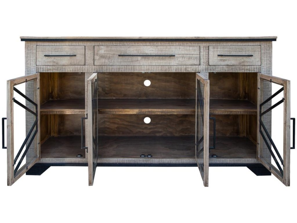 3 Drawer 4 Door Console