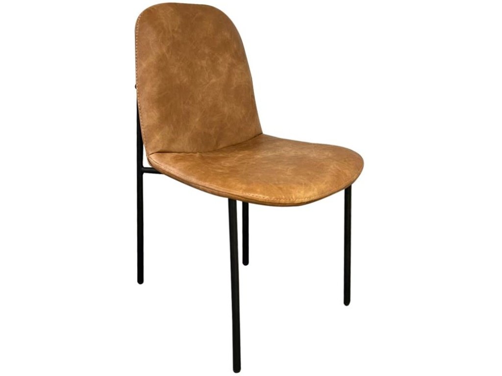 Upholstered Faux Leather Chair