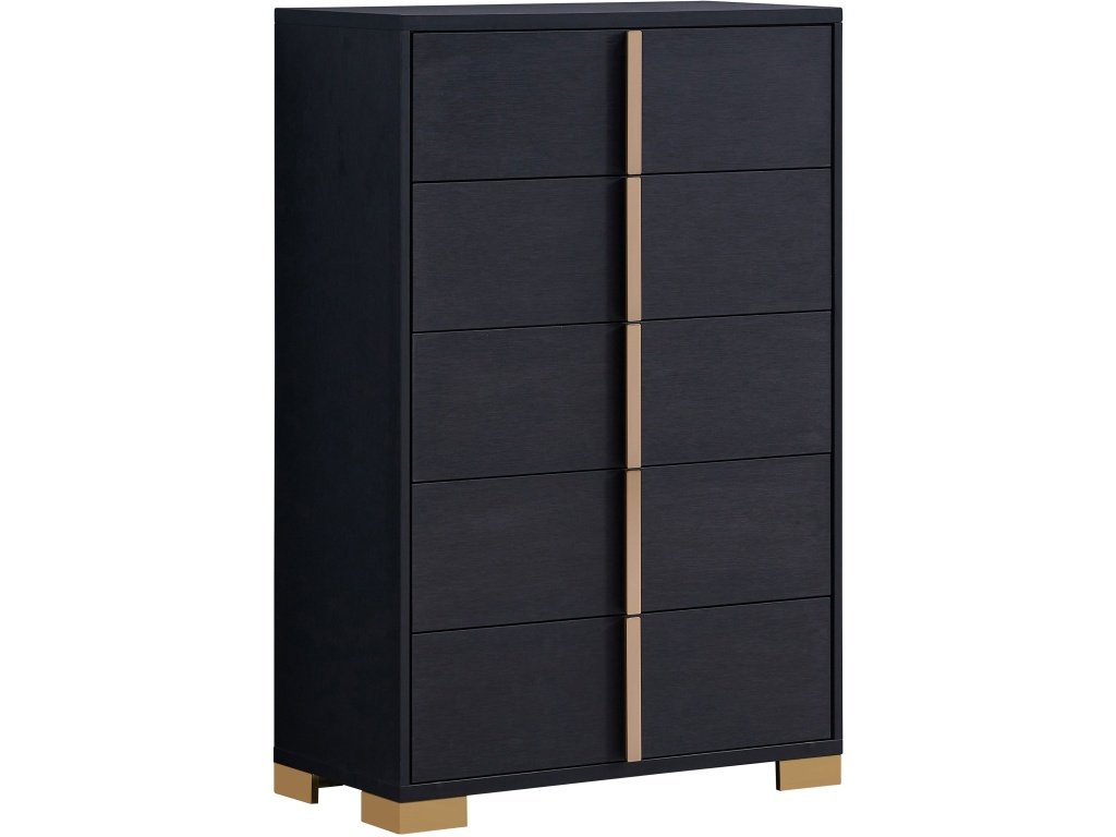 Marceline 5-Drawer Chest Black