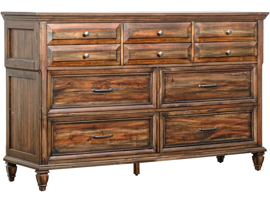 Avenue 8-Drawer Dresser Weathered Burnished Brown