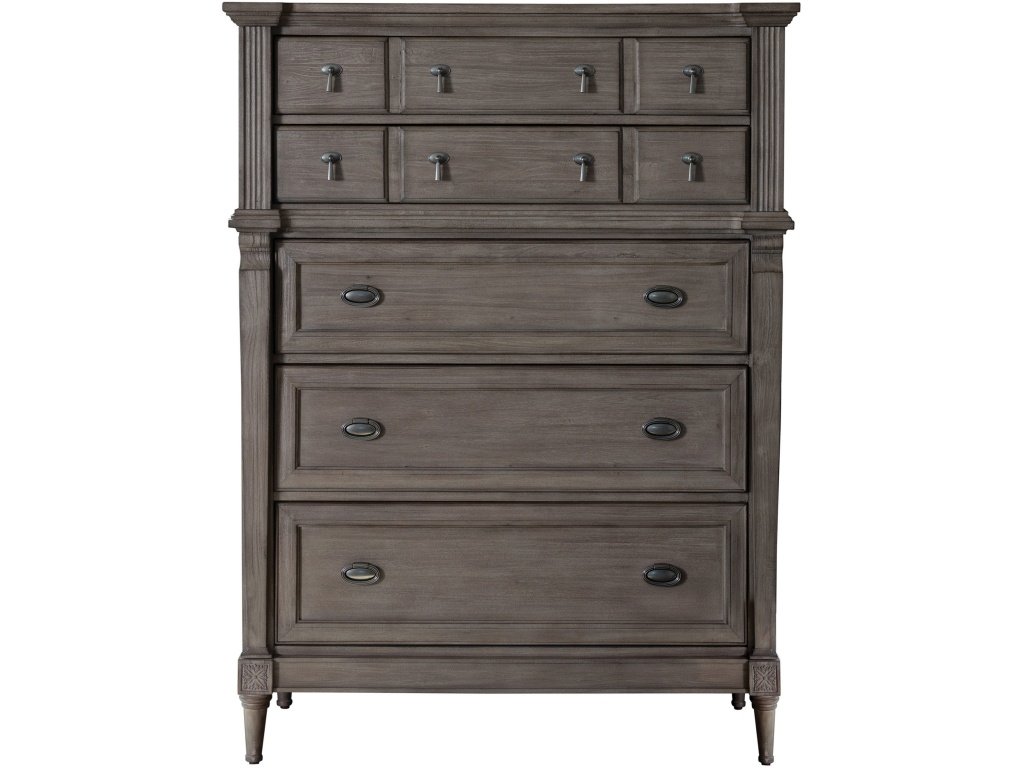 Alderwood 5-Drawer Chest French Grey