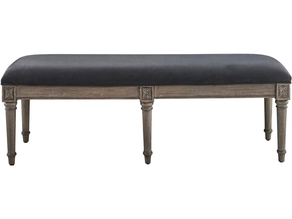 Alderwood Upholstered Bench French Grey