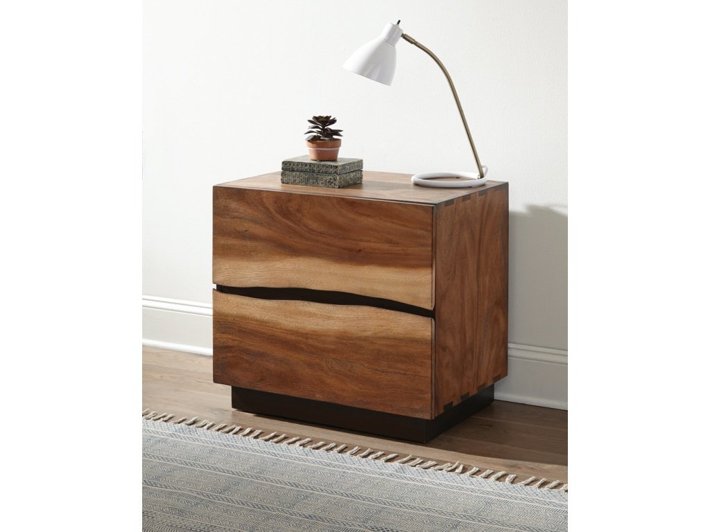 Winslow 2-Drawer Nightstand Smokey Walnut